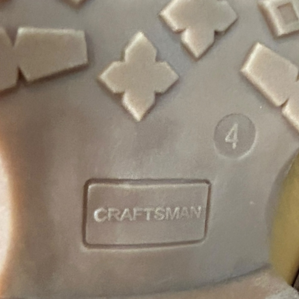CRAFTSMAN BOYS “work” hiking BOOTS SIZE 4 BROWN/ TAN - Picture 10 of 16